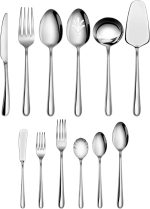 Flatware Set, Stainless Forged, Window Box, Metallic Finish (47-Piece)