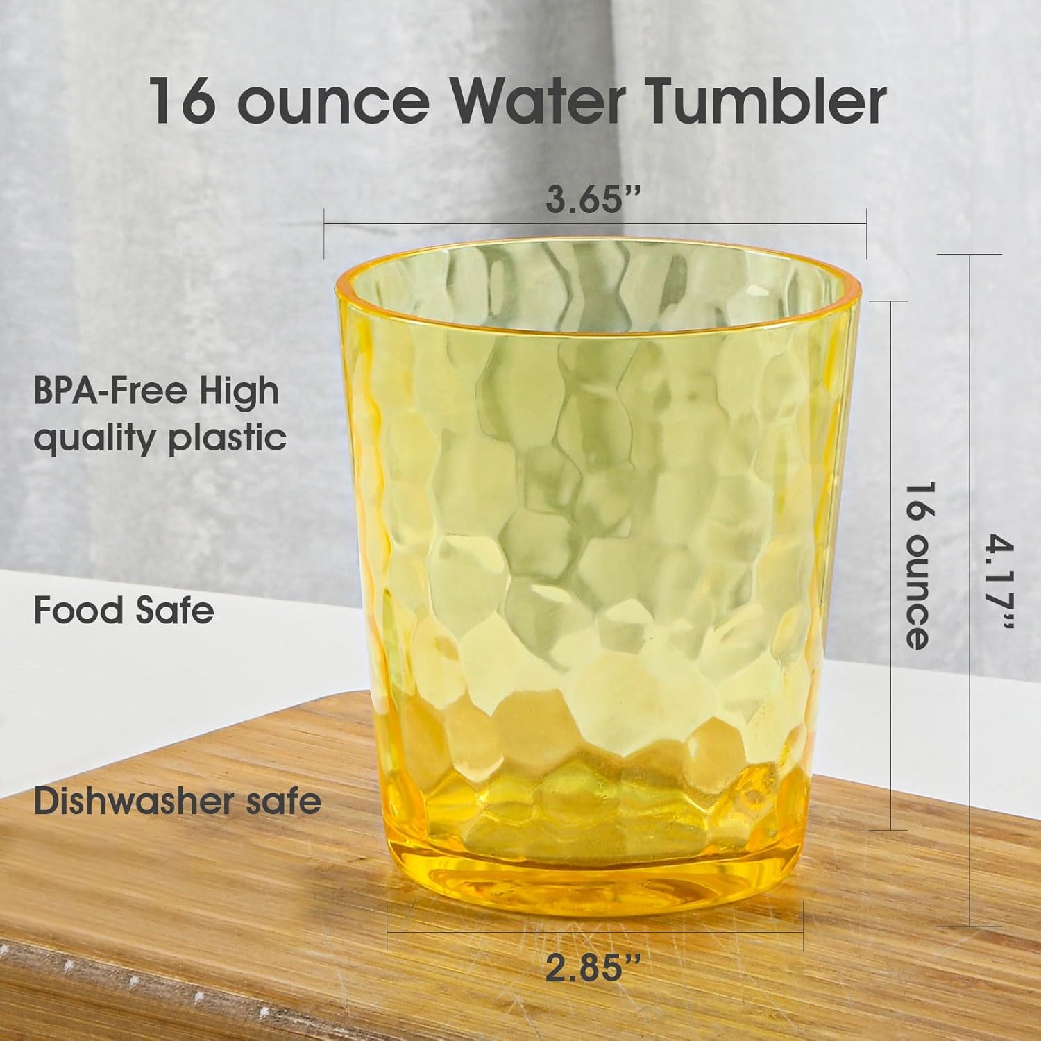 BPA-Free Plastic Tumblers 8 Pack (4x16oz+4×22oz) | Reusable Dishwasher Safe | Stackable Shatterproof Cups | Plastic Drinkware & Drinking Tumblers for Restaurant, Home, Party - Image 2