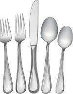 101-piece silverware set, 18/10 stainless steel cutlery set for 12, includes 5-piece serving utensils set, plus 12 coffee spoons