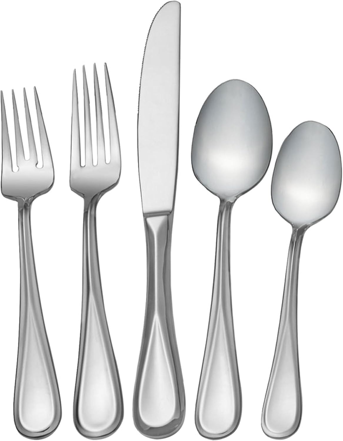 101-piece silverware set, 18/10 stainless steel cutlery set for 12, includes 5-piece serving utensils set, plus 12 coffee spoons